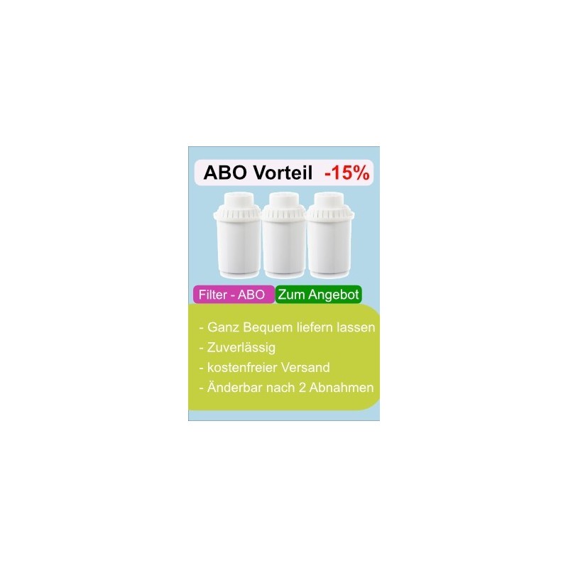 Valeacell Filter Cartridge 3er - ABO -  passt in Sanus Ex, WaTec Karaffe